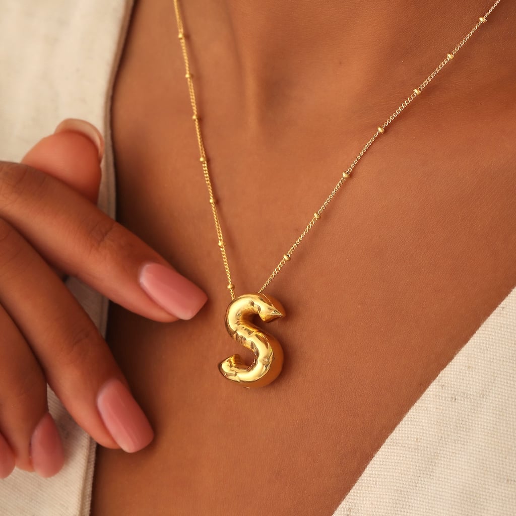 Bubble-Letter Balloon Necklace