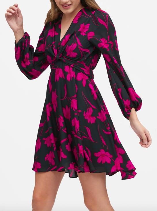 Floral Puff-Sleeve Dress