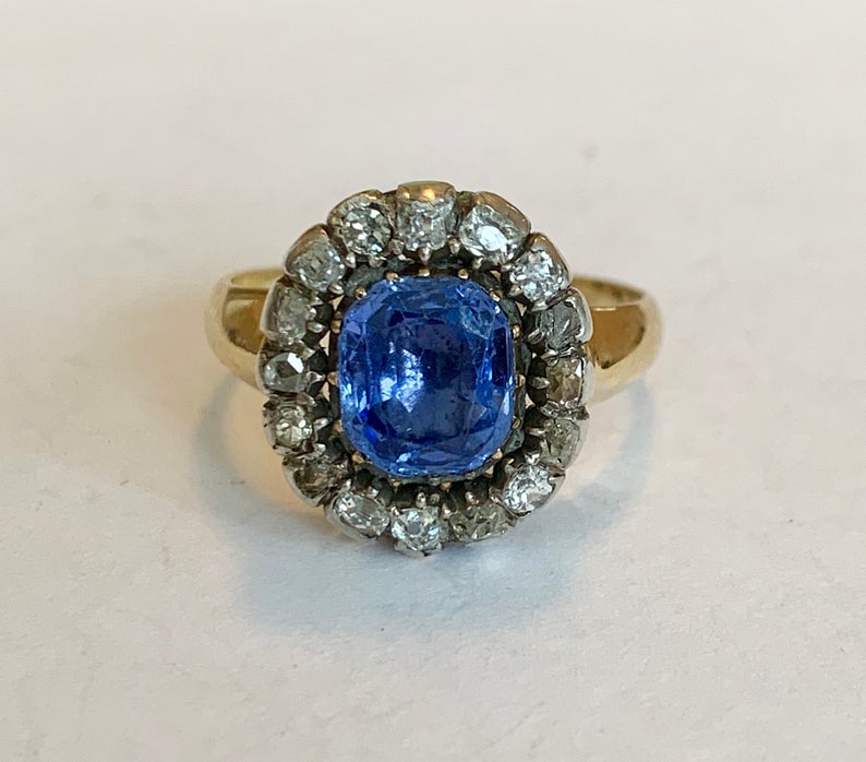 Georgian sapphire ring hot sale