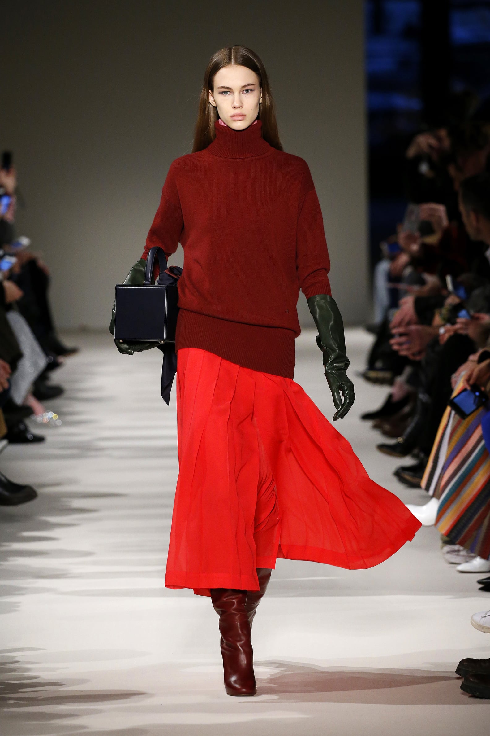 Victoria Beckham's Red Monochrome Outfit | POPSUGAR Fashion