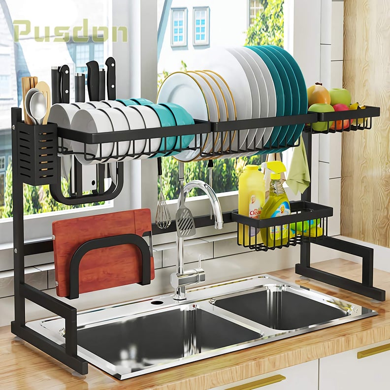 This Over The Sink Dish Drying Rack and Storage Area Is Perfect For Tiny  Homes