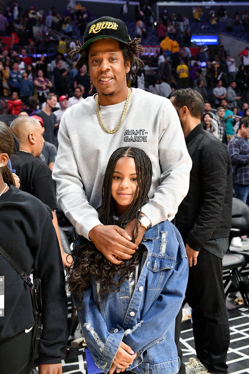 Photos of Blue Ivy and JAY-Z at the Lakers Game