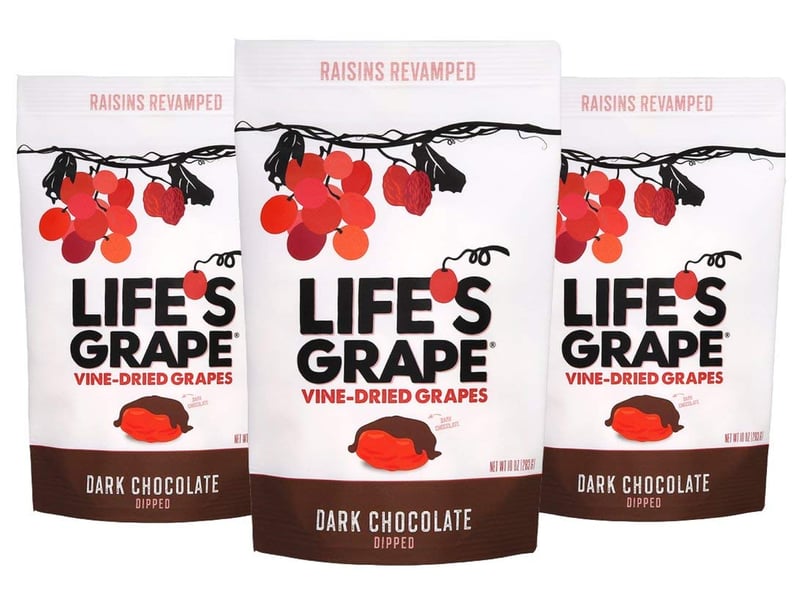 Life's Grapes Dark Chocolate Dipped Dried Grapes