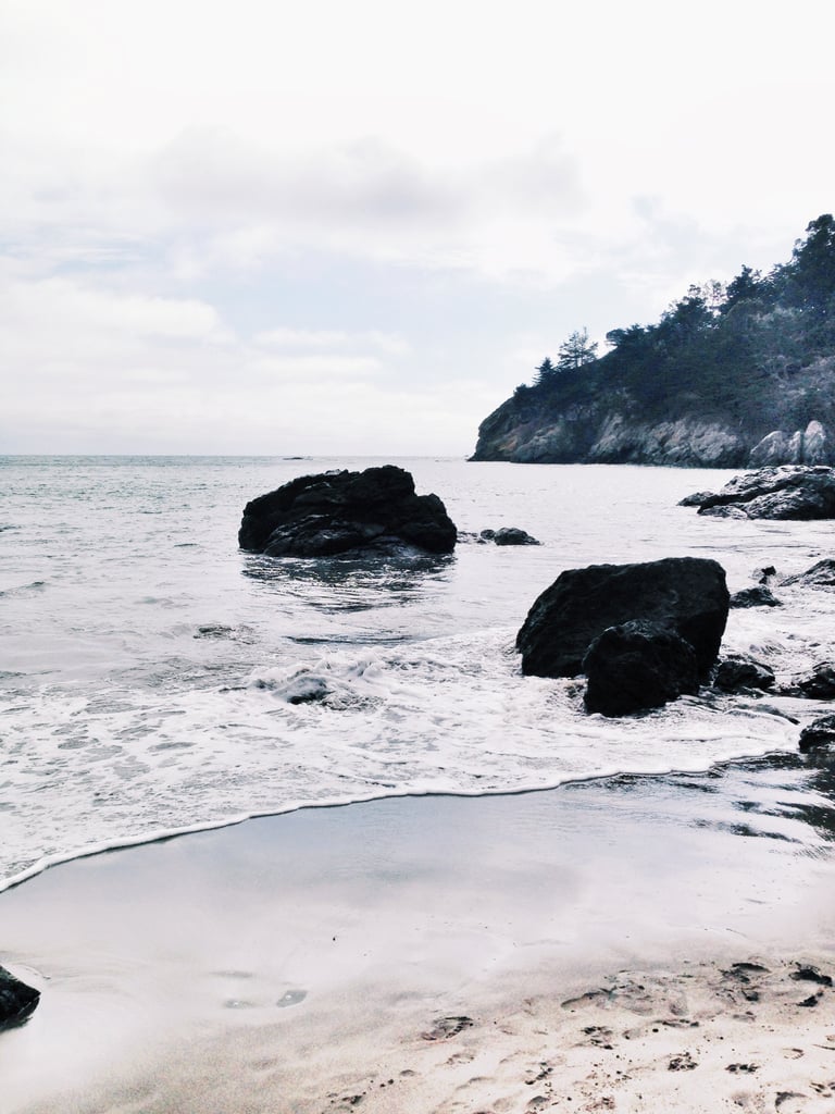At low tide expect major tide pool action around Muir Beach's rocky edge.