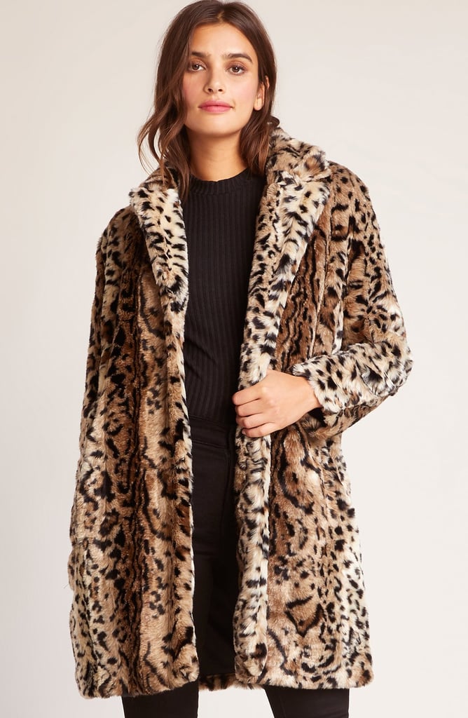 BB Dakota Bradshaw Leopard Faux Fur Coat