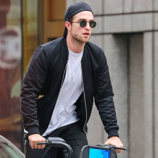 Robert Pattinson Riding His Bike in NYC