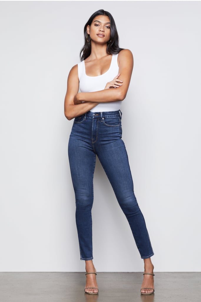 Good American Good Curve Skinny Jeans in BLUE353