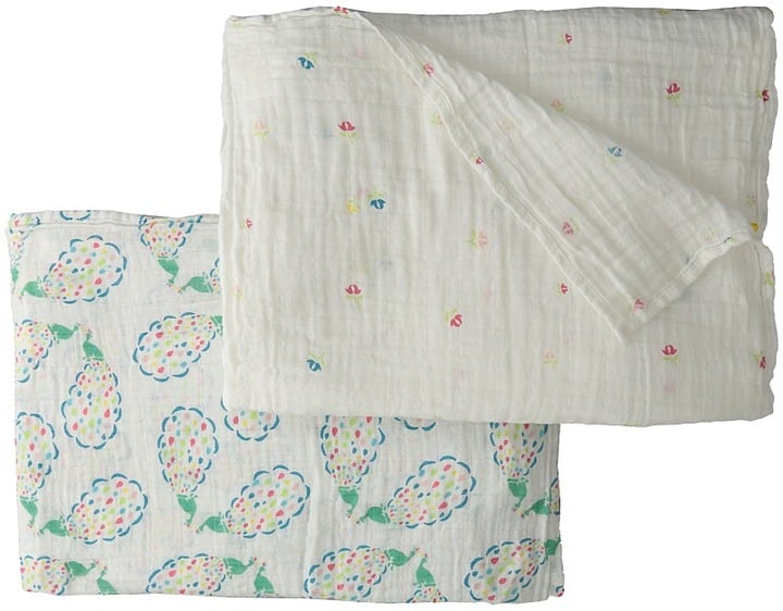 Bebe Au Lait Muslin Peacock Swaddles