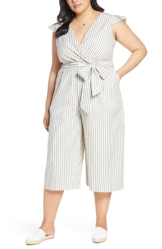 1901 Pleated Faux-Wrap Jumpsuit