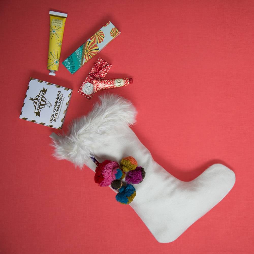Opening your stocking.