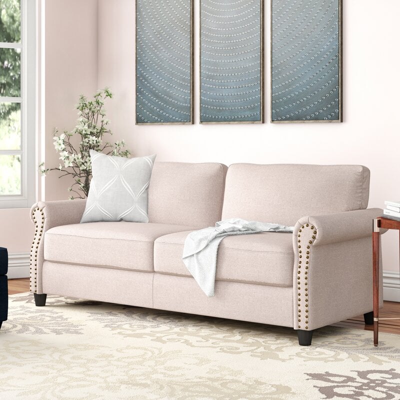 Yana Linen Rolled Arm Sofa