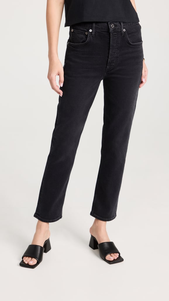 AGOLDE Riley High Rise Straight Crop Jeans