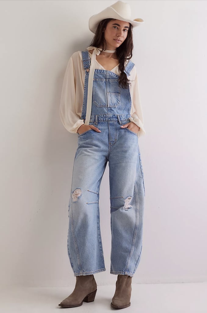 We The Free Good Luck Barrel Overalls