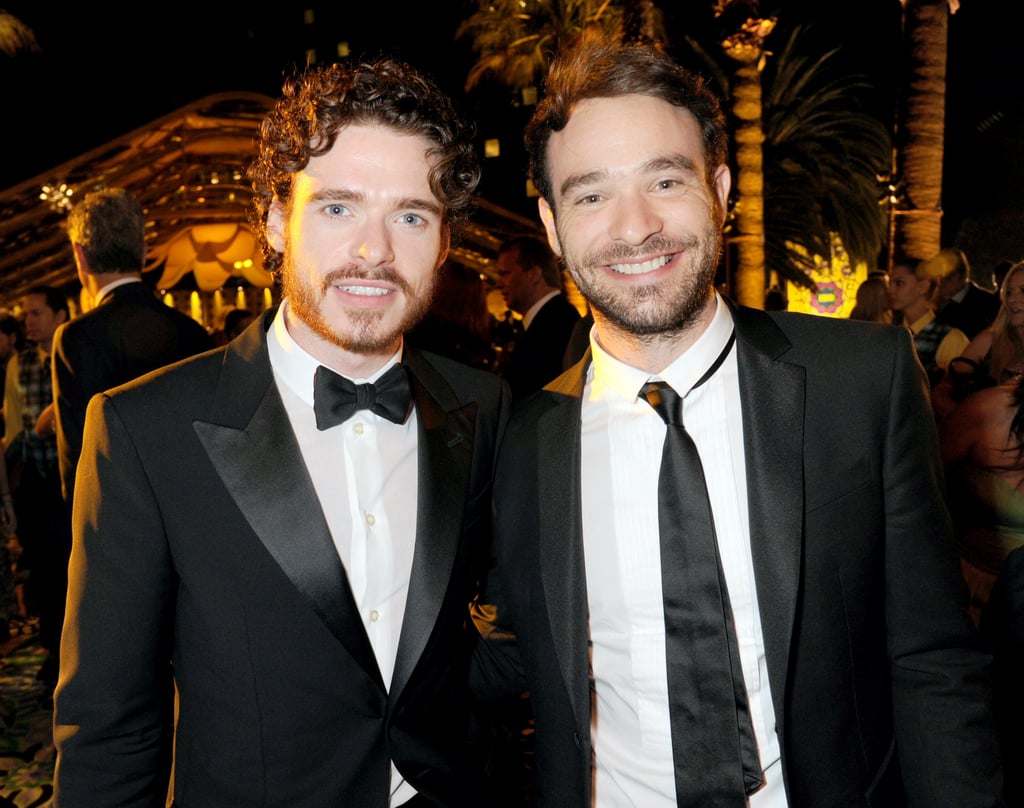 Richard Madden and Charlie Cox seemed happy to see each other at HBO's Emmy After Party in 2012.