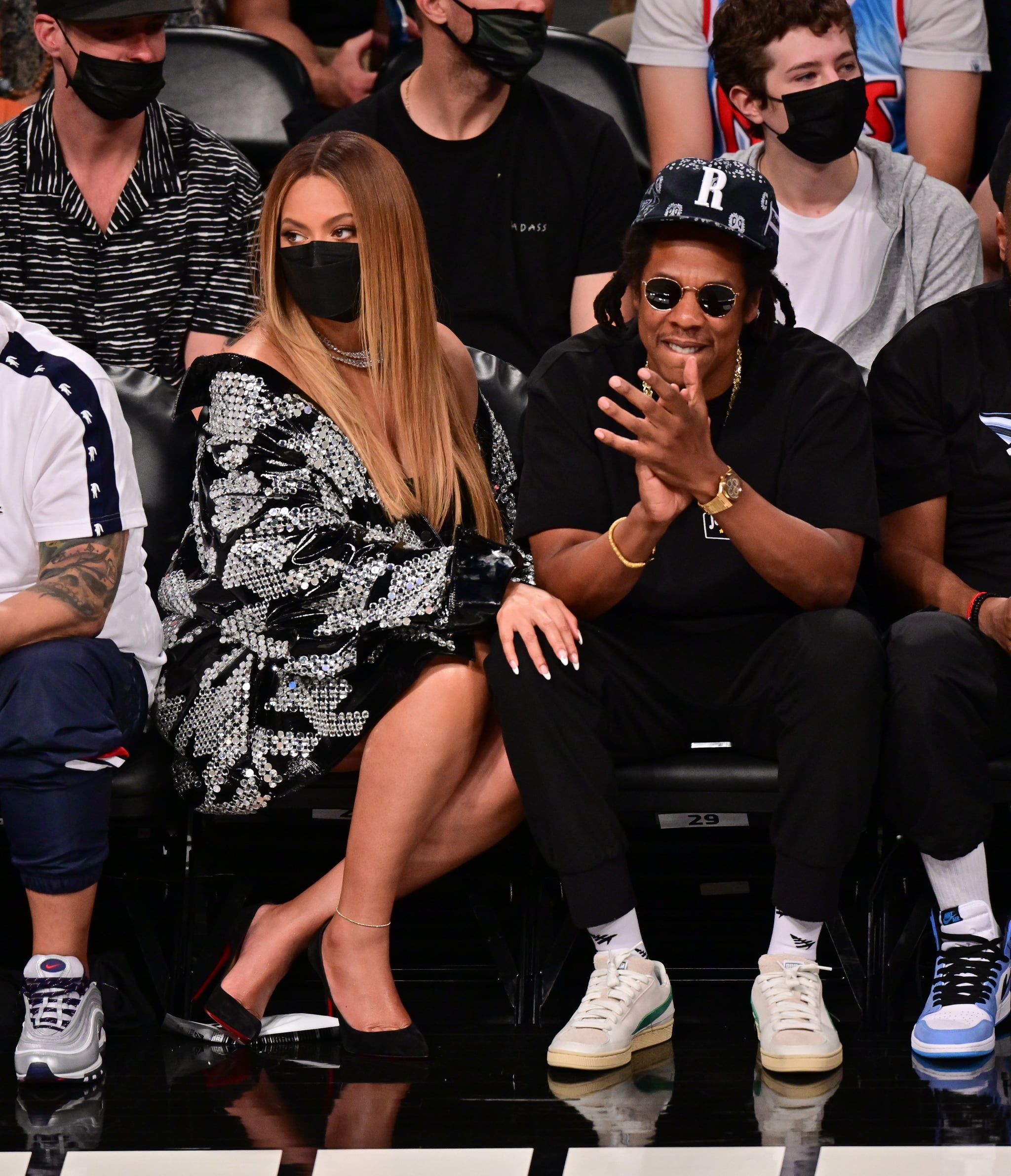 Beyoncé Wears David Koma Outfit to Nets Game With JAY-Z | POPSUGAR Fashion