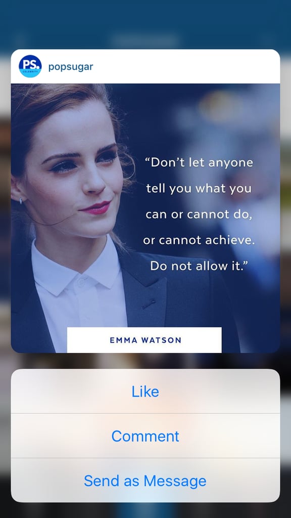 Swipe up to see a list of what you can do with the photo. How to Use