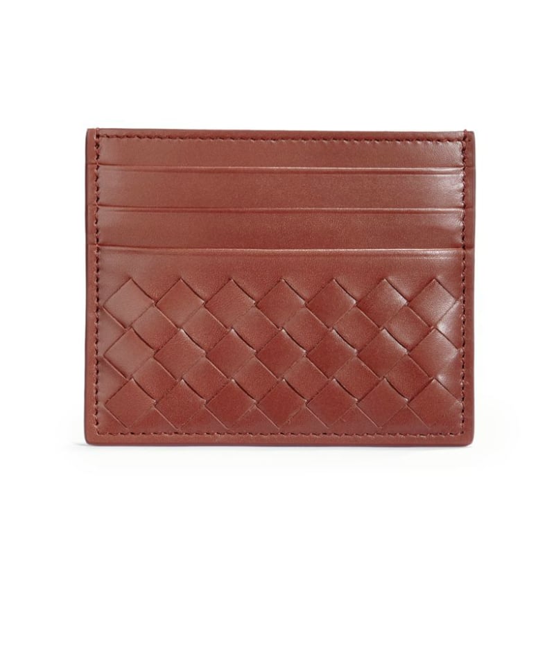 Bottega Veneta Woven Leather Card Case ($250)
