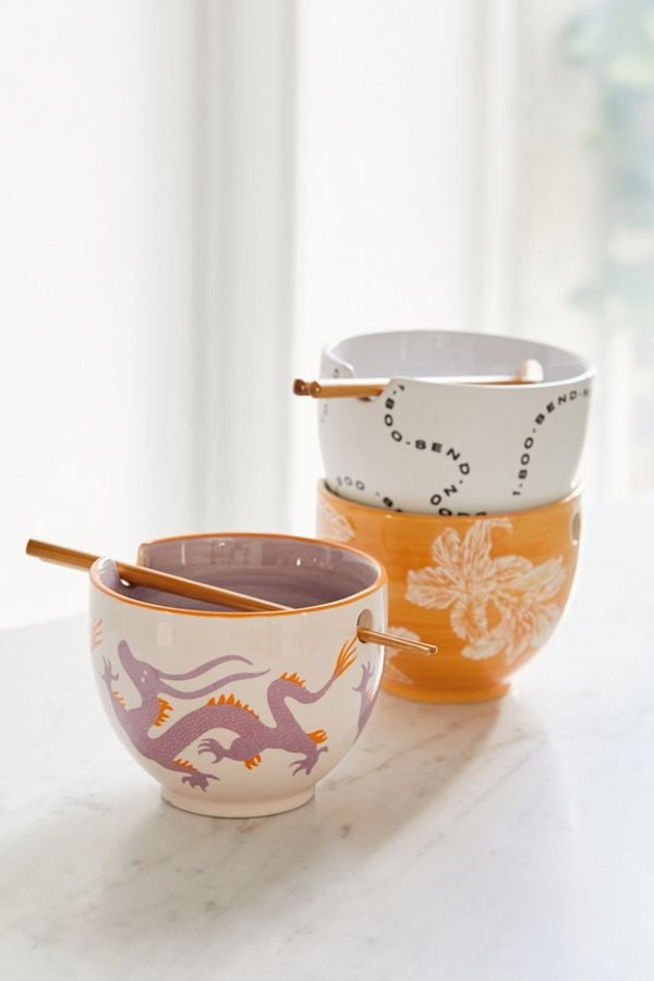 Mix + Match Noodle Bowl + Chopstick Set Cute Home Gifts POPSUGAR