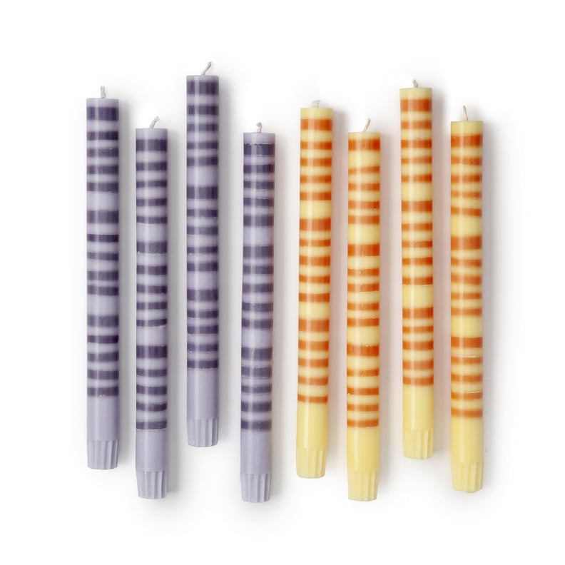 Striped Dinner Candles