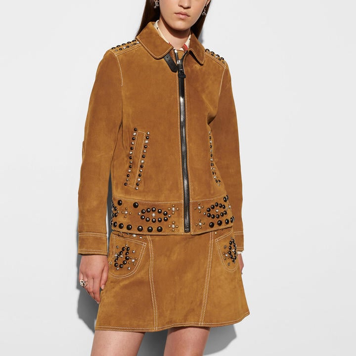 Coach suede jacket womens