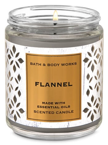 Bath & Body Works Flannel Single Wick Candle