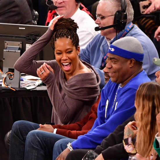 Joel Embiid Jumping Over Regina King at Knicks Game Video