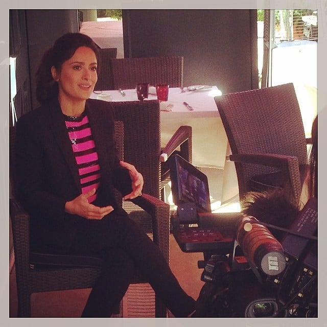 Salma Hayek gave an interview.
Source: Instagram user hollywoodreporter