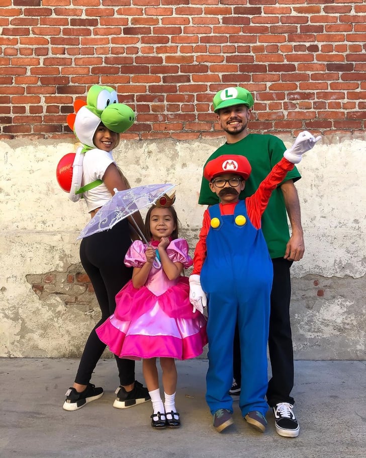 Yoshi, Princess Peach, Mario, and Luigi | The Best Halloween Costumes