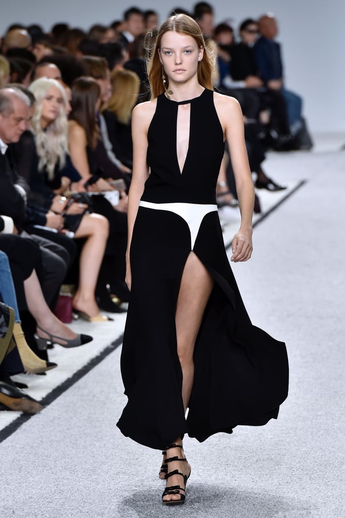 Double the fun: this Giambattista Valli dress has a cutout on the neckline and a high slit!