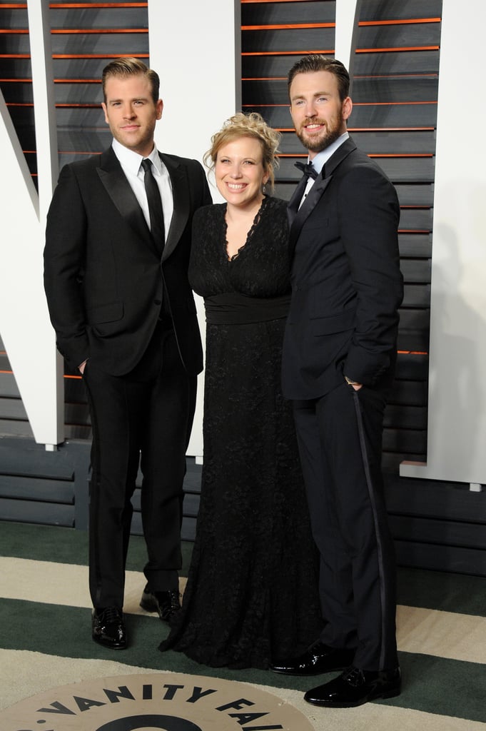 Chris Evans and His Sister at the Oscars 2016 | POPSUGAR ...