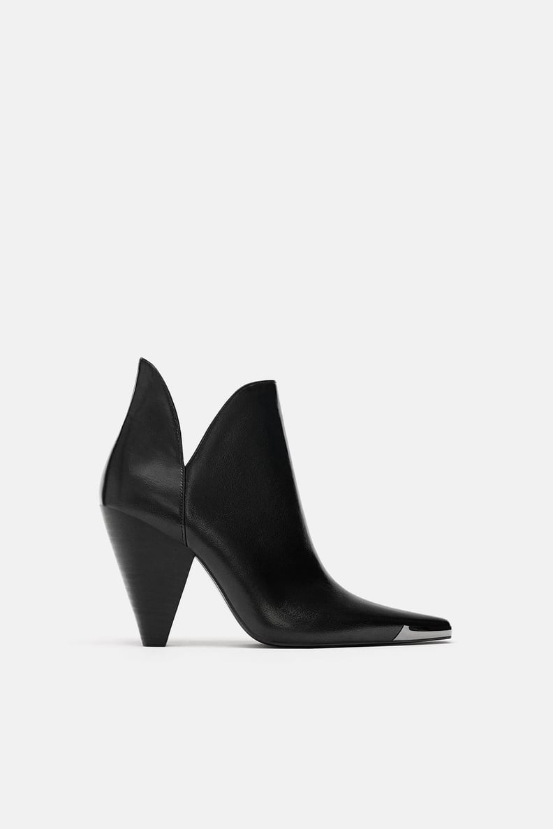 Zara Ankle Boots With Metal Plate