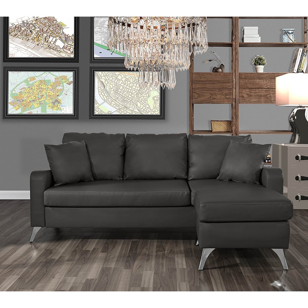 Divano Roma Furniture Bonded Leather Sectional Sofa