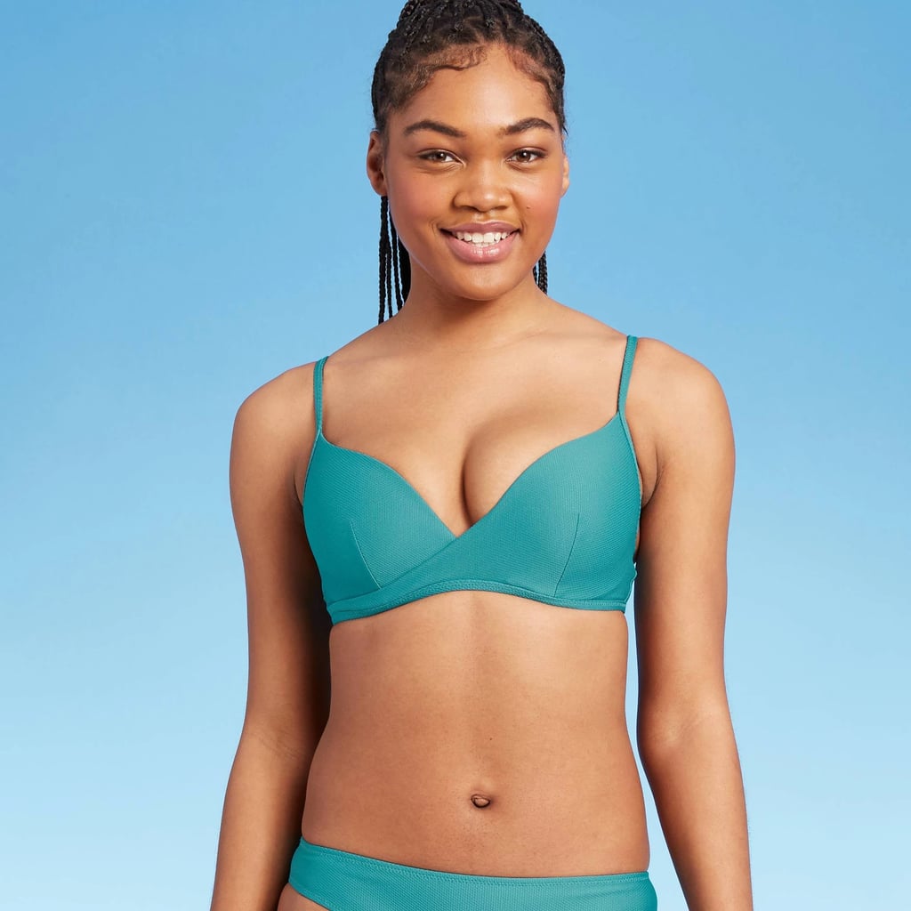 Shade & Shore Wrap-Front Textured Bikini