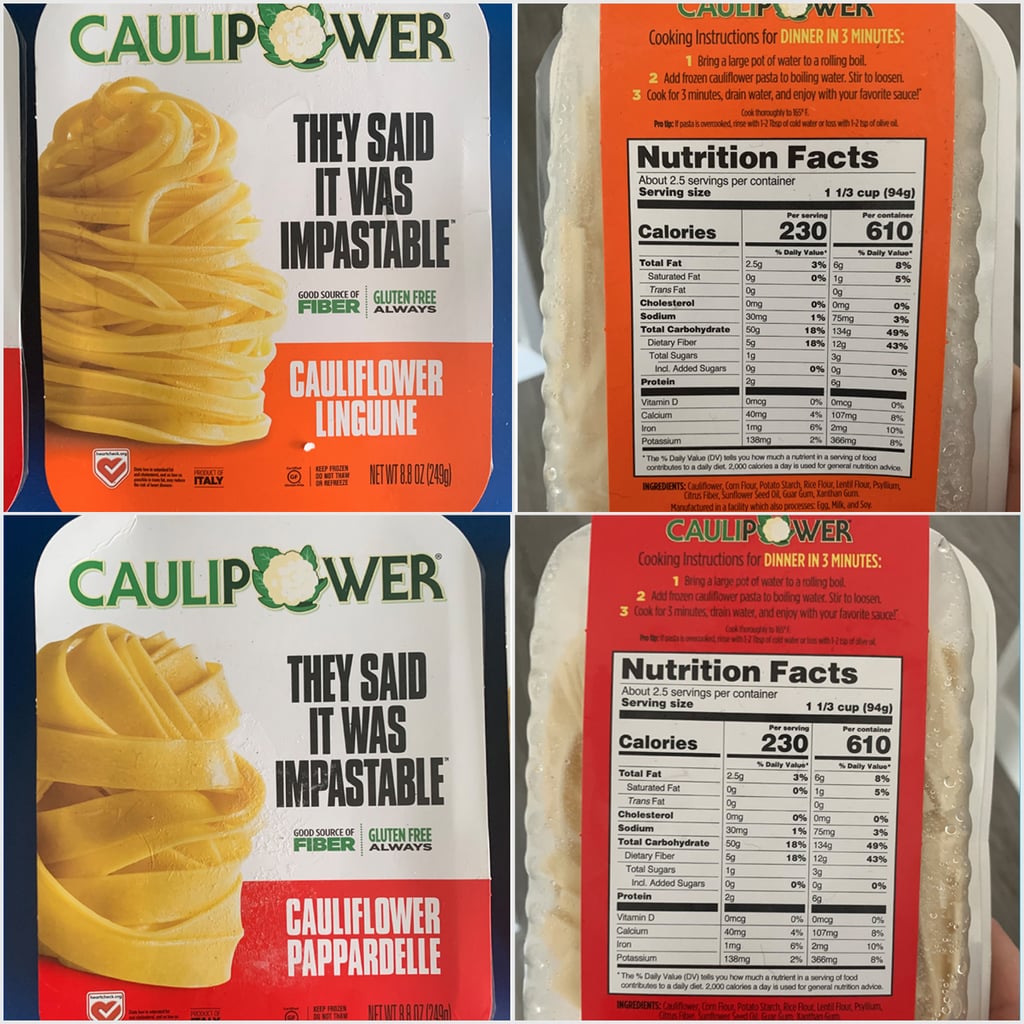 Caulipower Cauliflower Pasta Nutrition Facts