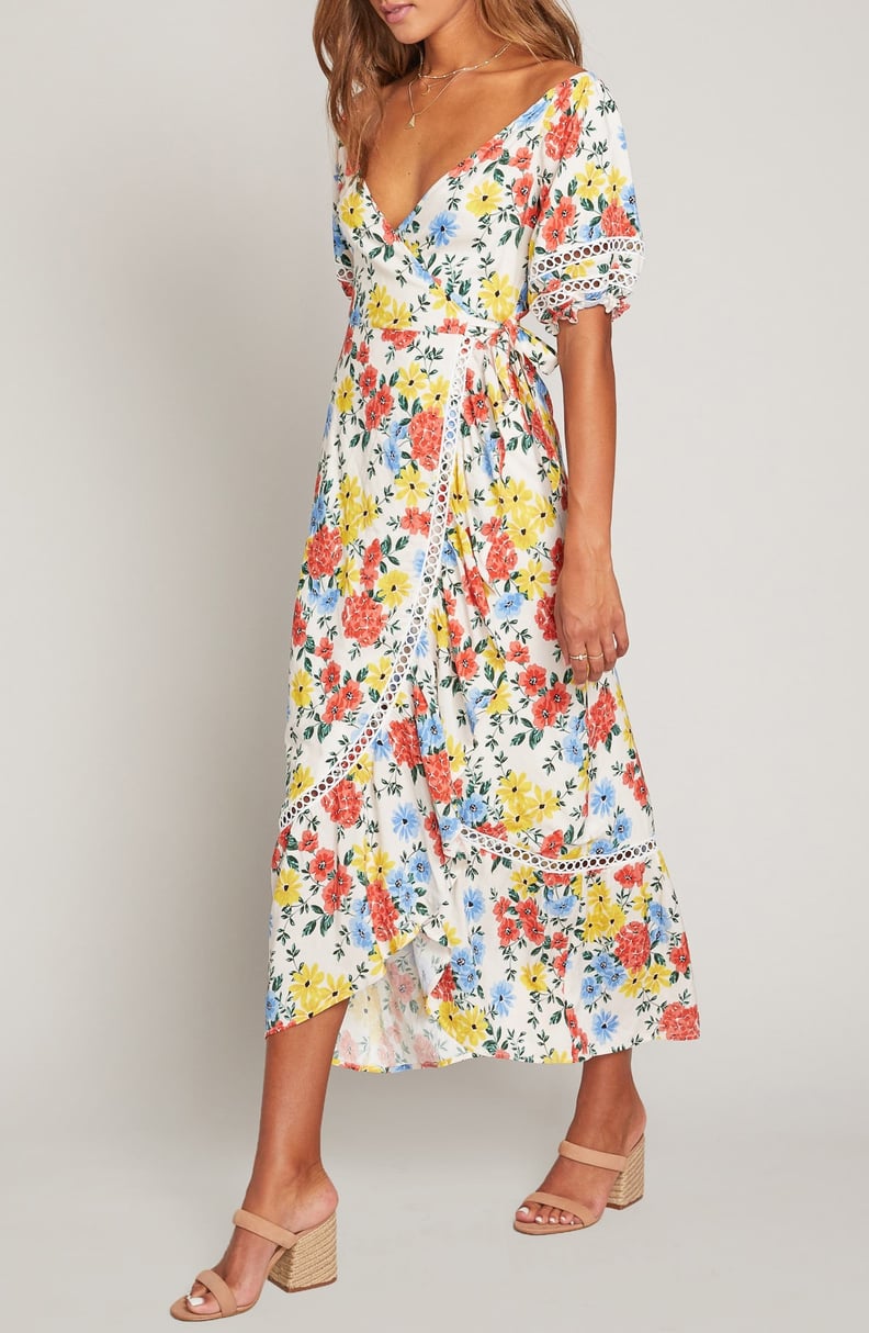Lost + Wander Center of Attention Floral Wrap Dress