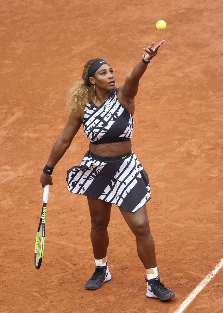 Serena Williams Off White Outfit With Text 2019 French Open