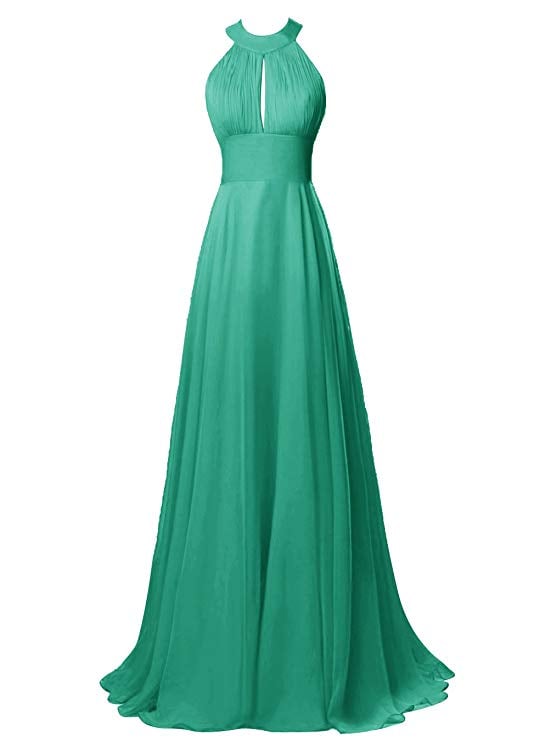 Tideclothes Chiffon Halter Bridesmaid Dress | The Best Bridesmaids ...