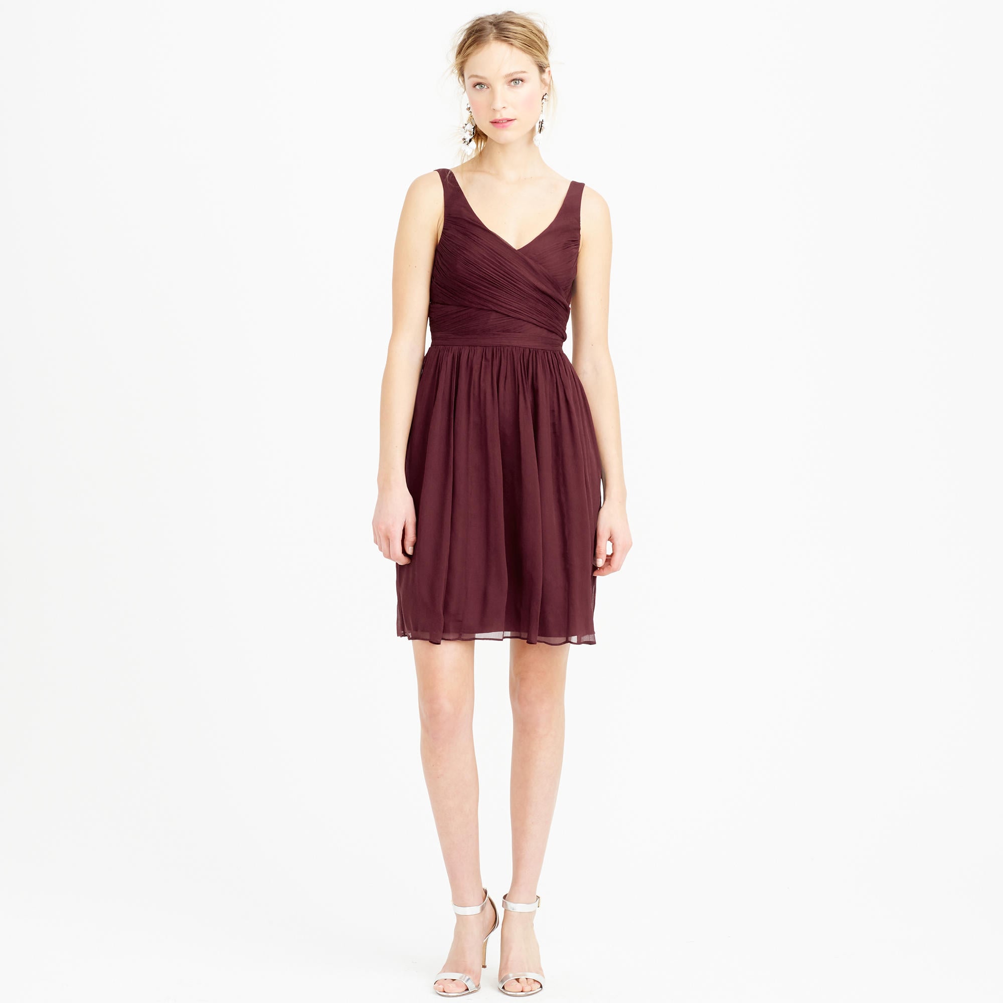 j crew chiffon dress