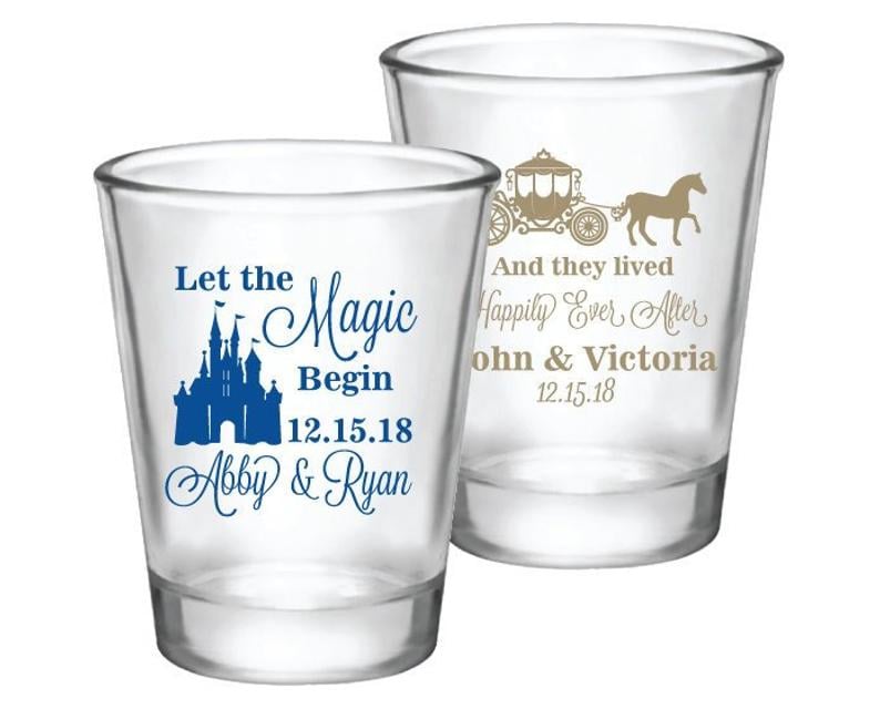 50 Wedding Shot Glasses Gifts For Guests Fairytale Wedding Decor Ideas Personalized Wedding Favors To Love Laughter Happily Ever After 3A