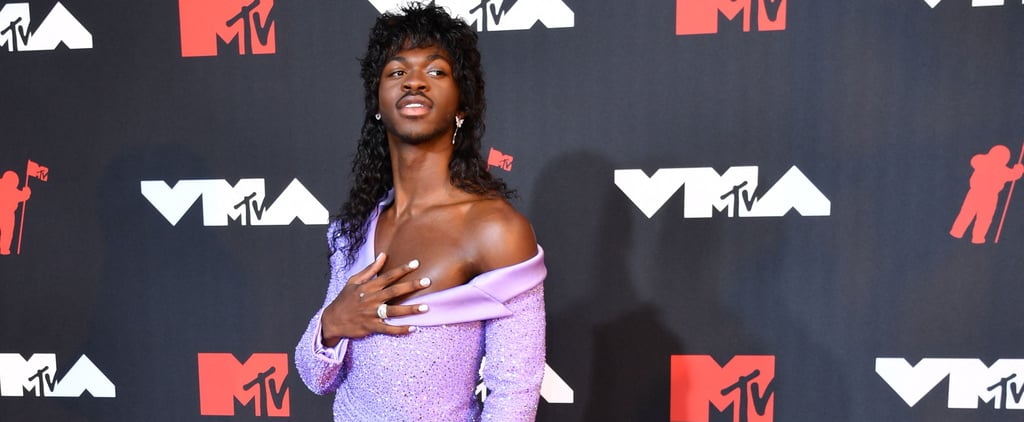 Lil Nas X Lit the VMAs Red Carpet Up With Purple in His Fabulous Embellished Suit