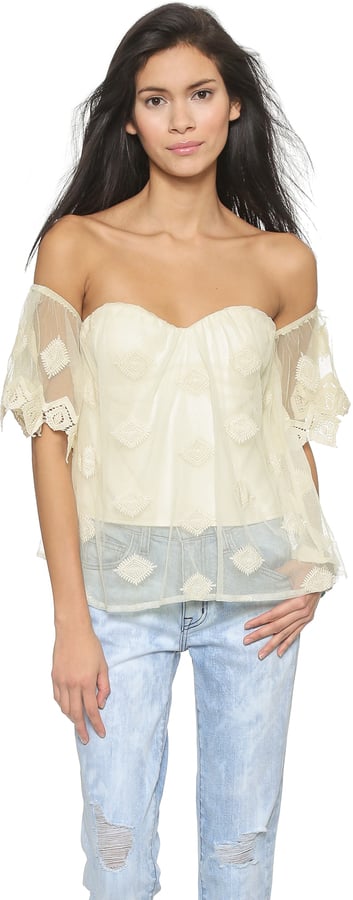 Line & Dot Jean Michel Off Shoulder Crop Top ($133)