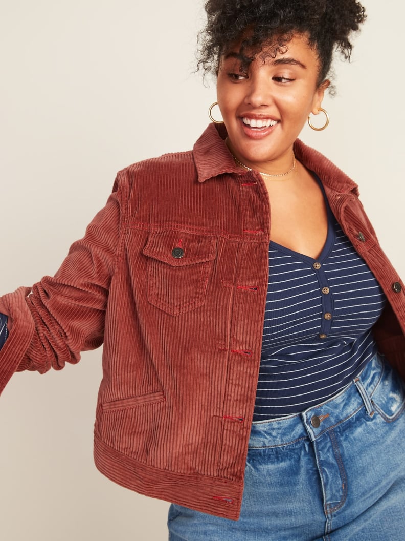 Cropped Corduroy Trucker Jacket