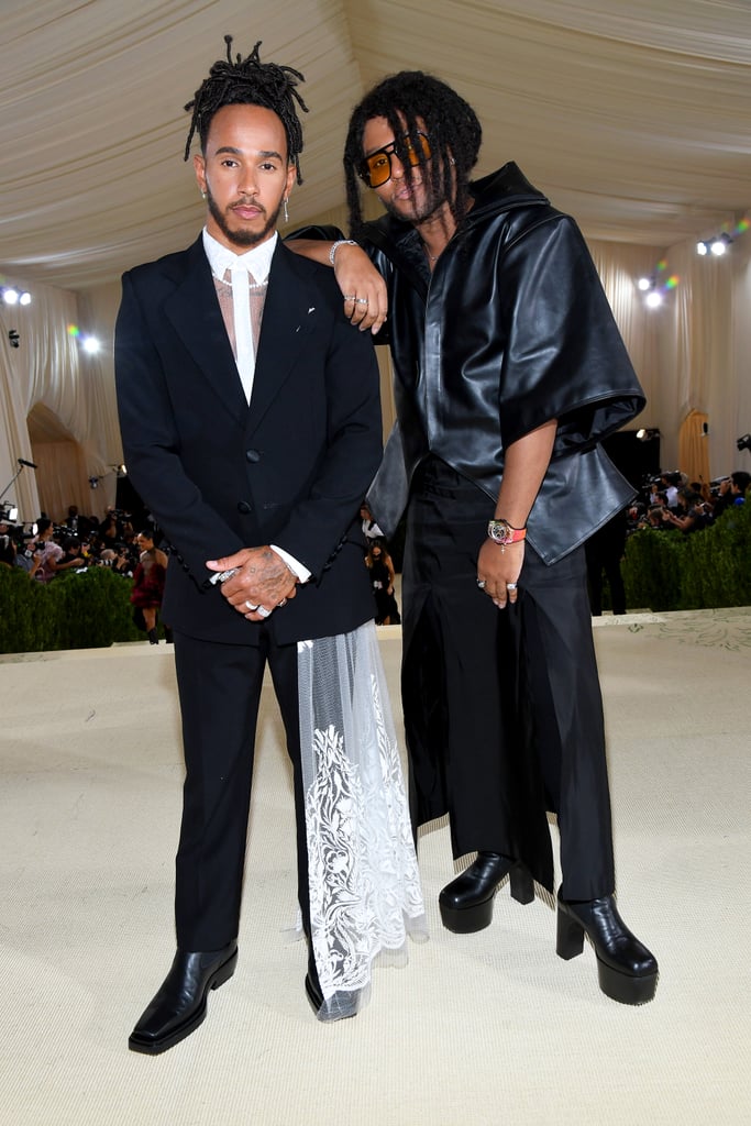 Lewis Hamilton and Stylist Law Roach at the 2021 Met Gala