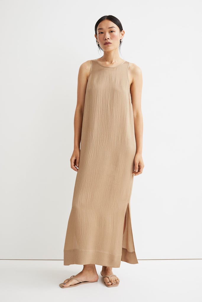 For a Museum Date: Crêped Silk-blend Dress