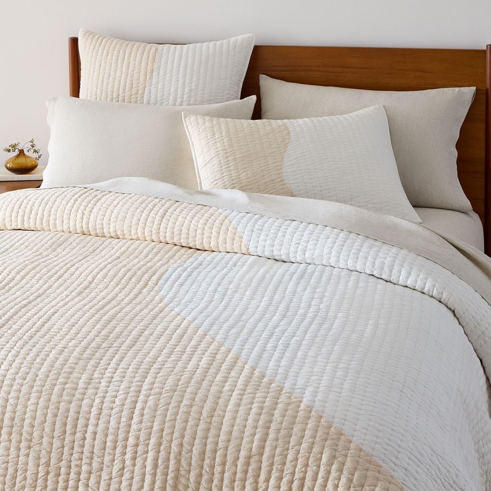 Cozy Bedding West Elm Mara Hoffman Colorblock Quilt Shams 