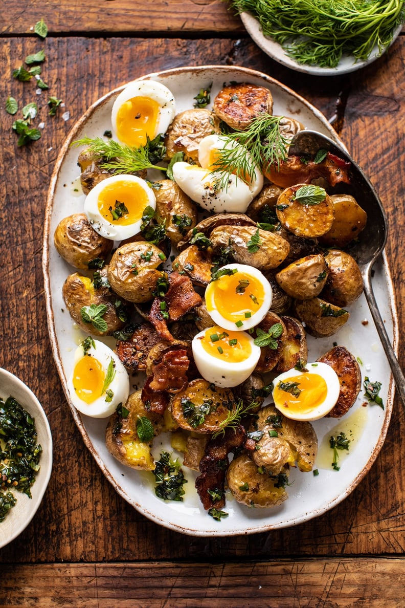 Crispy Breakfast Potatoes With Chili Garlic Oil and Herbs