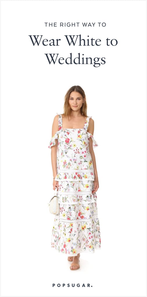 is a white dress with flowers appropriate for a wedding