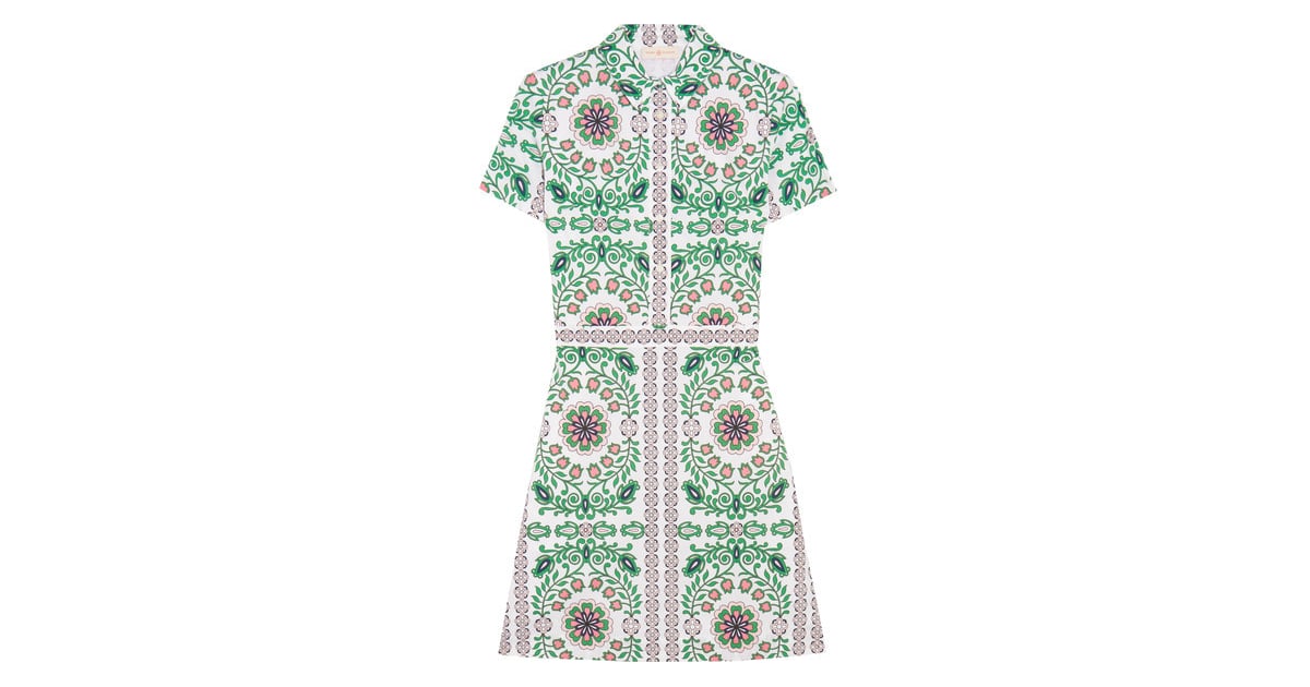 Tory Burch Port Printed Cotton-blend Mini Dress | The Deep Discounts at  This Net-a-Porter Sale Will Blow Your Damn Mind | POPSUGAR Fashion Photo 5