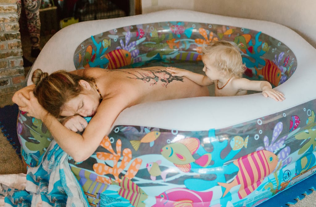 Mom Breastfeeding During Childbirth