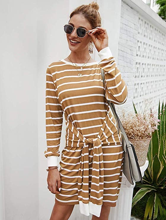 KIRUNDO  Sweatshirt Knit Striped Dress